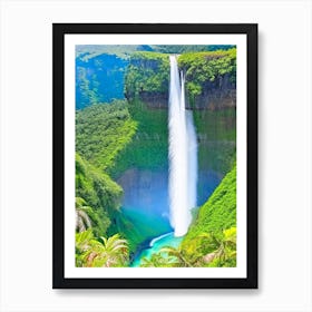 Manawaiopuna Falls, United States Majestic, Beautiful & Classic Art Print