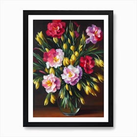 Freesia Still Life Oil Painting Flower Art Print