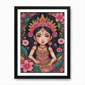 Indian Girl Art Print