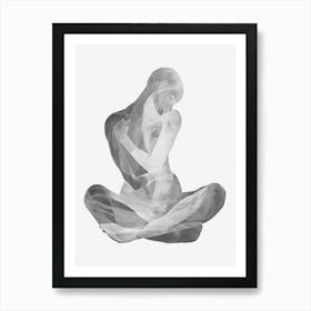 Abstract Painting Of Woman Body Art Print