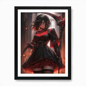 Gothic Girl Art Print