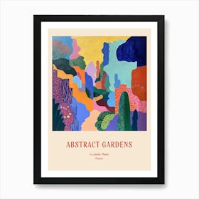 Colourful Gardens Le Jardin Plume France Red Poster Art Print