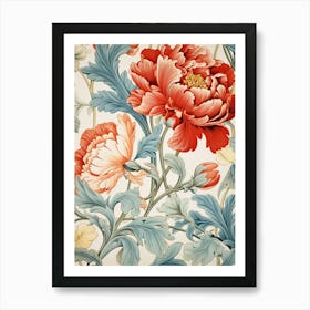 Wallpaper Peonies 2 Art Print