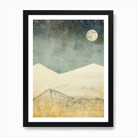 Hokkaido. Winter: Vintage Aesthetic Japanese Landscape Wall Art Home Decoration Art Print