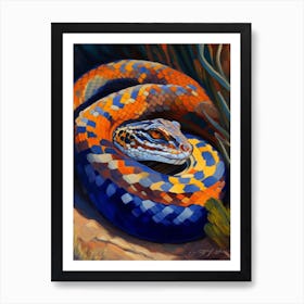 Western Hooknose Snake Painting Art Print