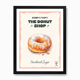 Powdered Sugar Donut The Donut Shop 3 Art Print