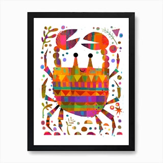 Happy Crab Art Print