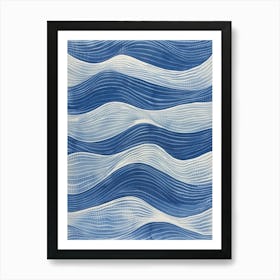 Blue Waves 5 Art Print