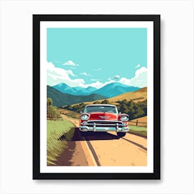 A Chevrolet Silverado In The The Great Alpine Road Australia 3 Art Print