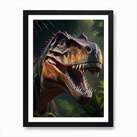 Allosaurus 1 Illustration Dinosaur Art Print