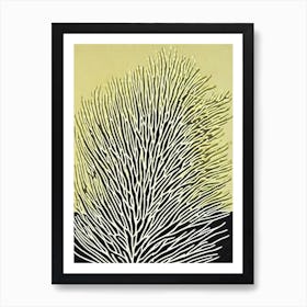 Acropora Gemmifera Iii Linocut Art Print