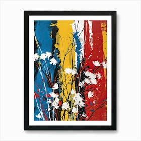 Flowers, Pop Art Art Print