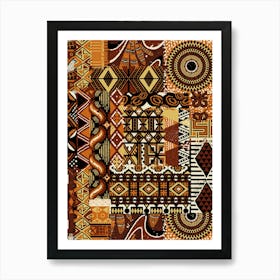 Traditional African Patchwork Art Print