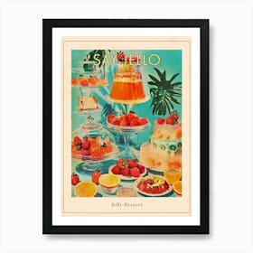 Jelly Dessert Selection Retro Collage 2 Poster Art Print