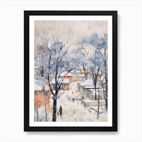 Winter City Park Painting Ditan Park Beijing 2 Art Print