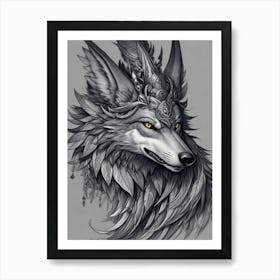 Wolf Head 1 Art Print