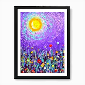 Poppies In The Meadow Art Print