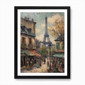 Eiffel Tower Paris France Pissarro Style 25 Art Print