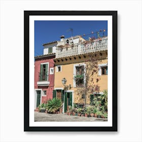 Colorful Houses In Palma de Mallorca Art Print