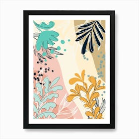 Abstract Floral Pattern 5 Art Print