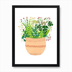 Assorted Potted Plants Ava Art Print