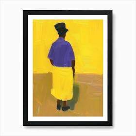 Woman In Yellow Skirt Art Print