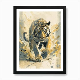 Bengal Tiger Precisionist Illustration 1 Art Print