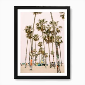 Venice Beach Palm Tree Graffiti Affiche