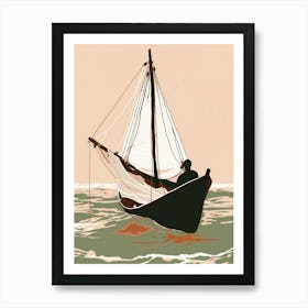 Sailboat In The Ocean 5 Art Print