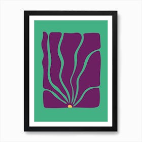 Purple Abstract Flower Art Print