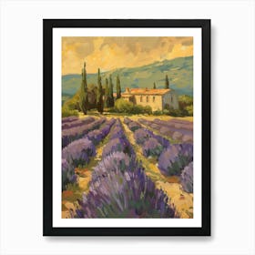 Lavender Field 1 Art Print