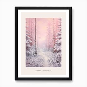 Dreamy Winter National Park Poster  Olympic National Park United States 3 Art Print