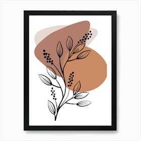 Abstract Floral Illustration , digital wall art, digital download wall art, digital printable wall art, modern wall art, abstract wall art, wall art for print, minimalist wall art, digital wall art. Art Print