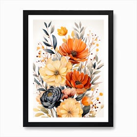 Garden Whispers Whispering Blooms In Pastel Hues Art Print