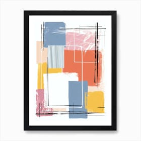 Abstract Minimalistic Geometric Contemporary Boho 8 Art Print