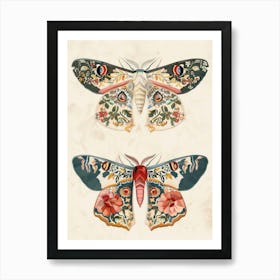 Butterfly Symphony William Morris Style 5 Art Print