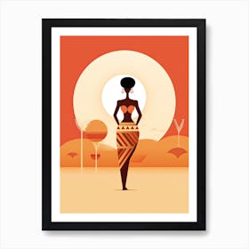 Minimalist Celebration of African Tribal Culture Art Print