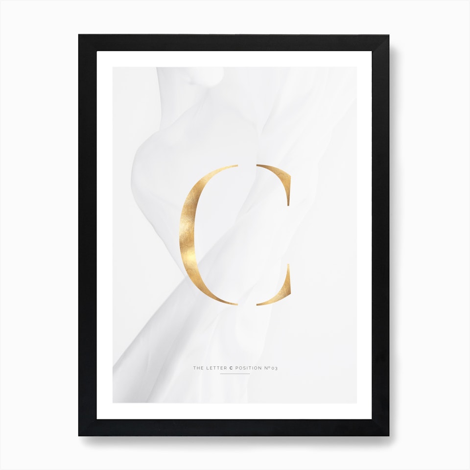 letter c gold art print by stephanie wuensche fy