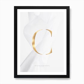 Letter C Gold Art Print