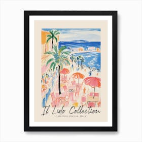 Gallipoli, Puglia   Italy Il Lido Collection Beach Club Poster 3 Art Print