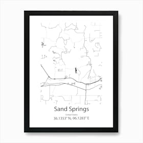 Sand,Norway Minimalist Map Art Print