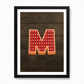 Gingerbread Christmas Letters Living Room Holiday Display 13 Art Print