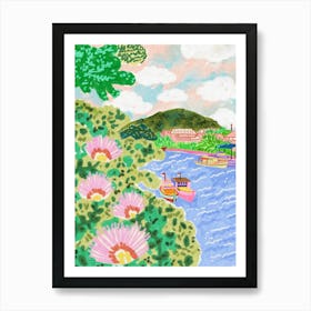River in Padang, West Sumatera Art Print