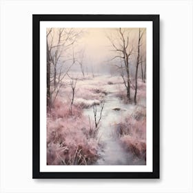 Dreamy Winter Painting Crins National Park France 1 Art Print