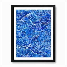 Abstract Sea Wave Pattern Art Print