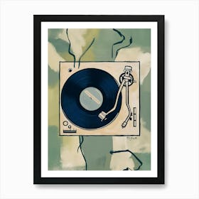 Turntable Vinyl Record Player . Art Print