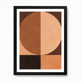 Brown geometric art 11 Art Print