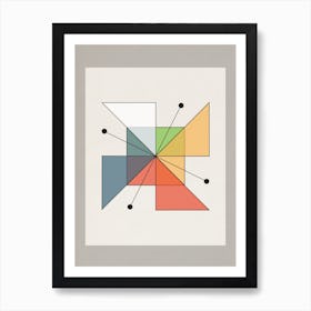 Bauhaus Rainbow Windmill Art Print