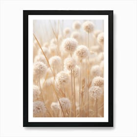 Boho Dried Flowers Globe Amaranth 4 Art Print