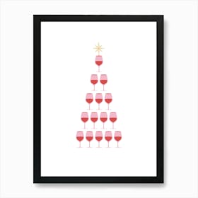 Wine Christmas Art Print